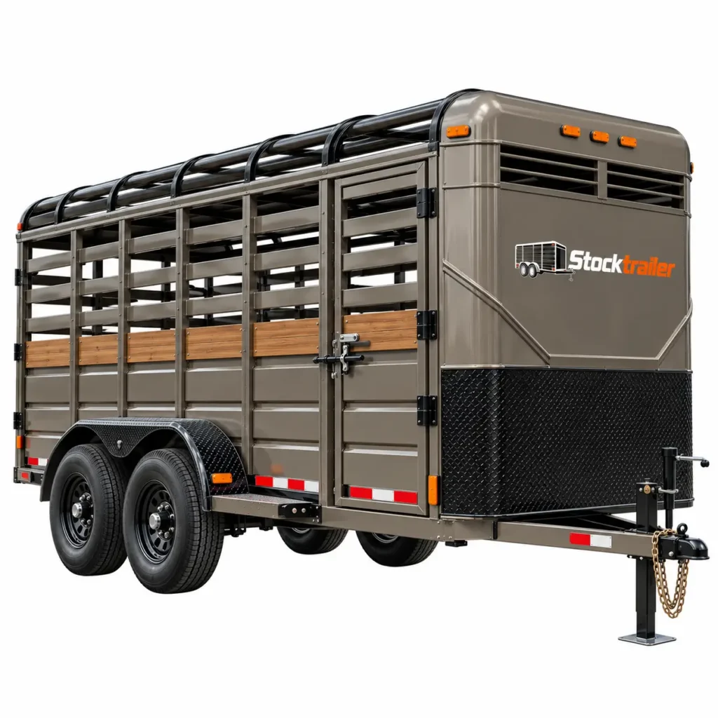 stocktrailer steel tandem axle livestock transport trailer