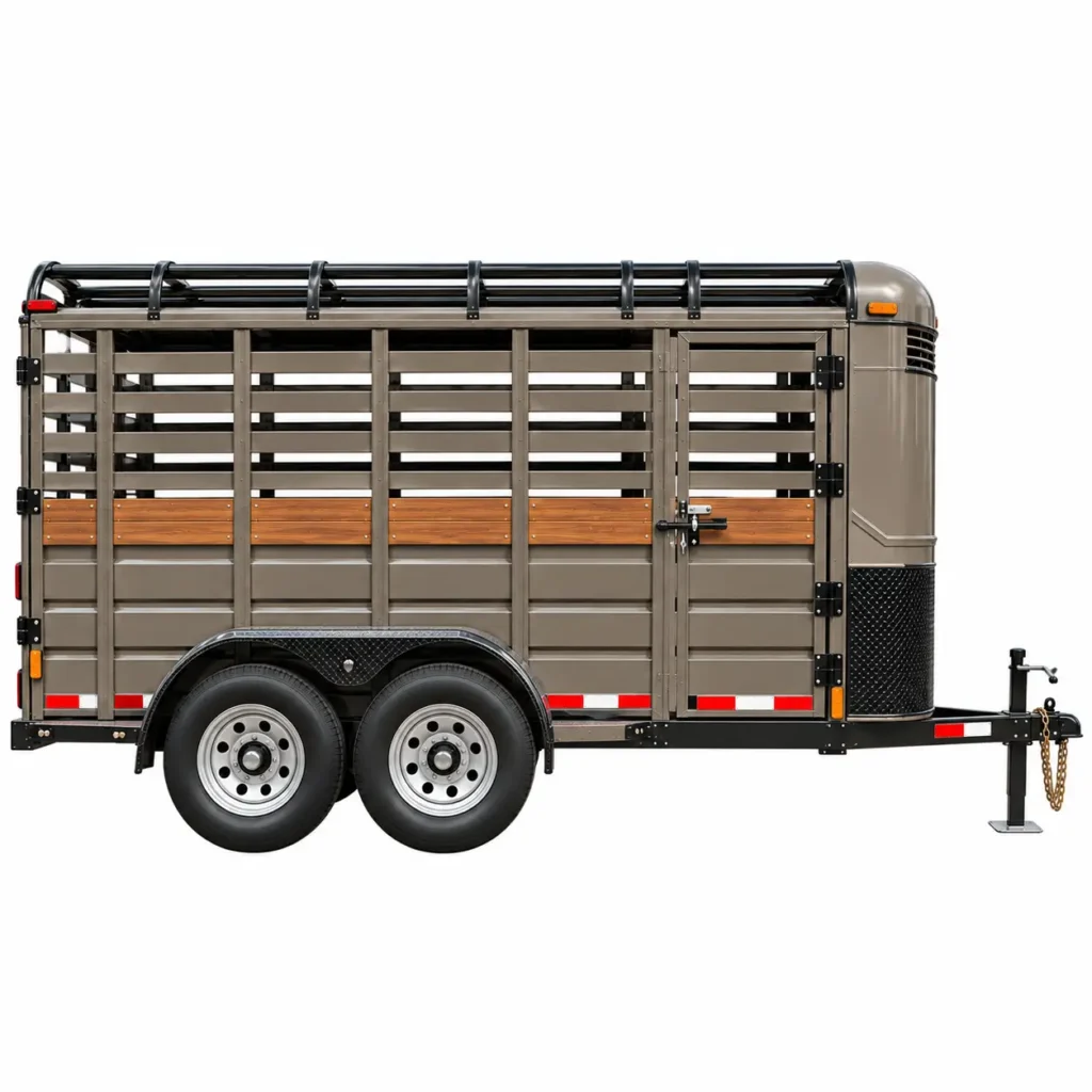 stocktrailer steel tandem axle livestock transport trailer3